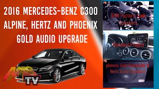 Car stereo installation on this Mercedes-Benz C300 with Phoenix Gold in Los Angeles