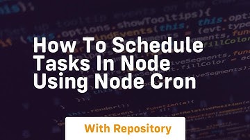 How to schedule tasks in node using node cron