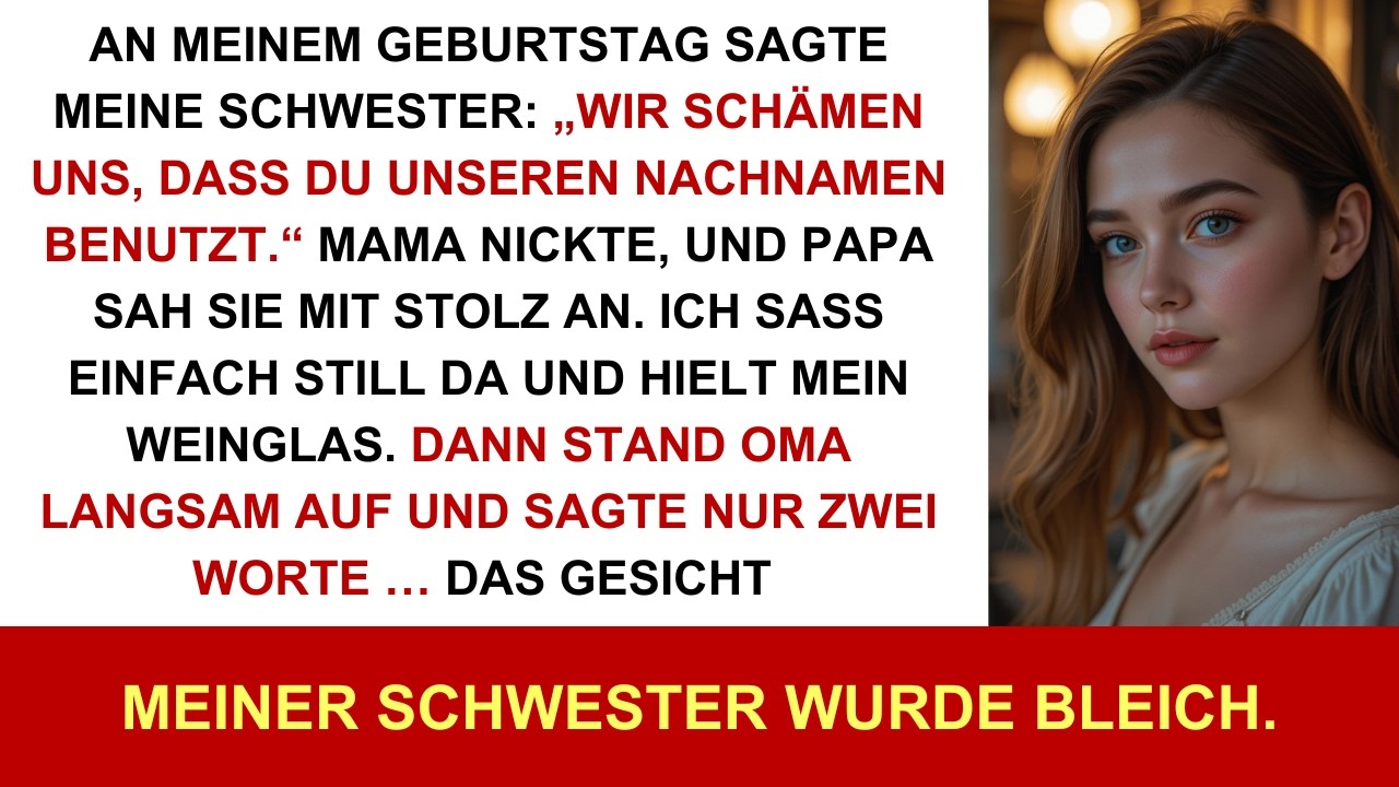 An meinem Geburtstag: „Unsere Familie schämt sich, dass du unseren Namen trägst.“