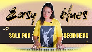 Video thumbnail of "Easy blues solo for beginners. How to play blues."