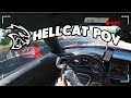Manual Hellcat POV Drive On Cheap Tires😰 (100+ MPH NO TRACTION)