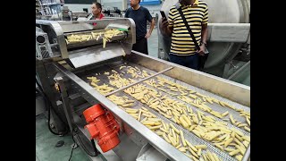 100kg/h automatic french fries  potato chips banana chips sweet potato production line testing