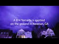 Tornado Warning Peachtree City, GA as a tornado was on the ground in Newnan, GA