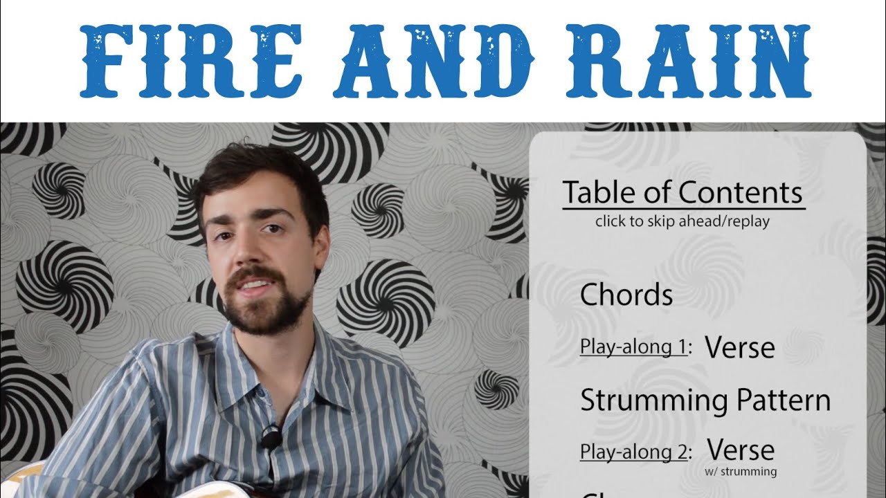 How To Play "Fire and Rain" by James Taylor EASY STRUMMING VERSION