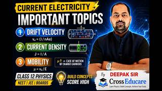 Drift velocity, current density & mobility | Current electricity | class 12th | physics | By Deepak