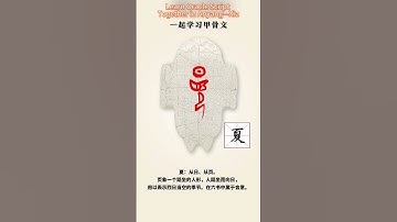 安阳一起学习甲骨文—夏  Learn Oracle Script Together in Anyang—Xia