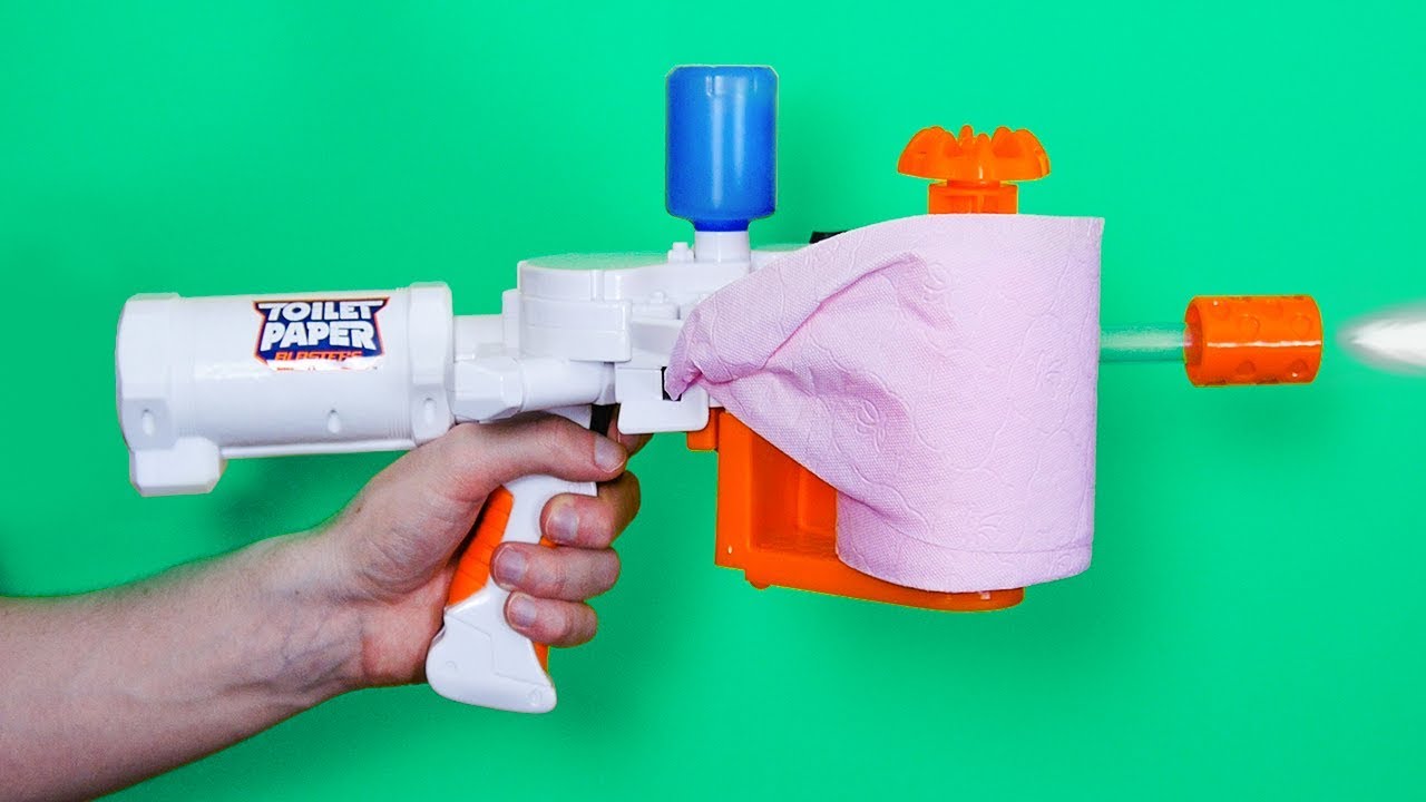 Je teste un pistolet à papier toilette 