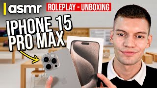 ASMR español roleplay para dormir iPhone 15 pro max unboxing