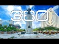 360° Timelapse Video, Seoul Cityscape South Korea, 8K VR video