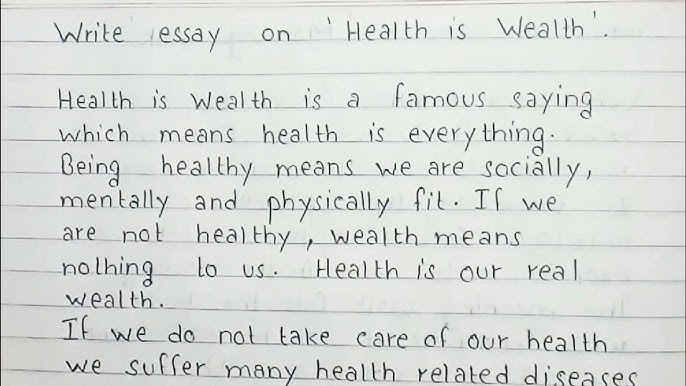 essay on health is wealth 100 words