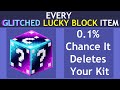 Every GLITCHED LUCKY BLOCK Item in Roblox Bedwars