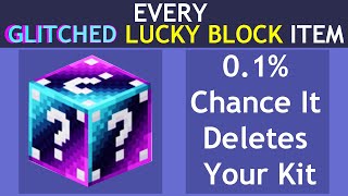 Every GLITCHED LUCKY BLOCK Item in Roblox Bedwars