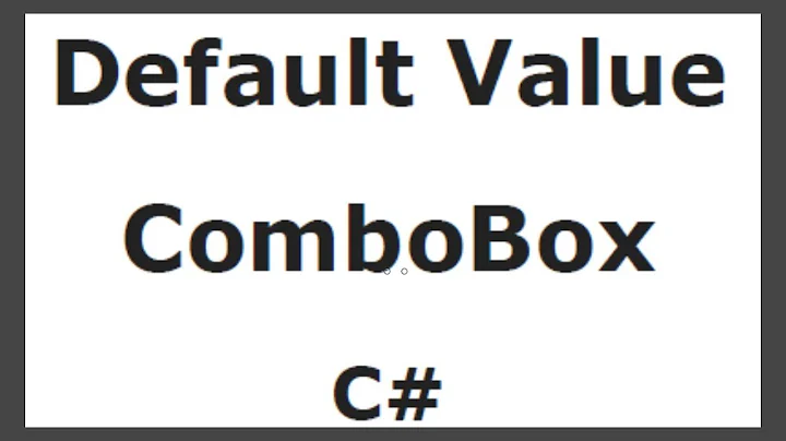 C# Tutorial-17 ComboBox Part-6 | How to set default value in combobox c#??