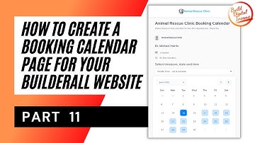 Part 11 | Create A Booking Calendar Page For Your Builderall Website