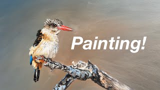 Kingfisher Oil Painting