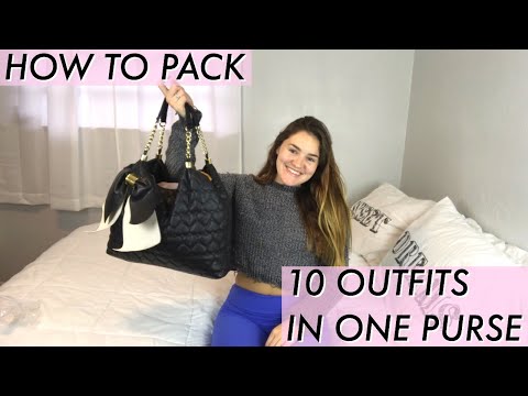 Como Bolsa Pacote | 10 Conjuntos em Uma bolsa (TRAVEL HACKS + TIPS)