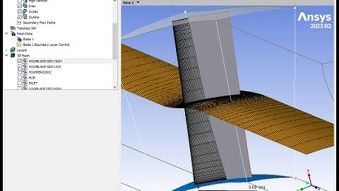 Design of an axial fan using Ansys TurboSystem - Meshing