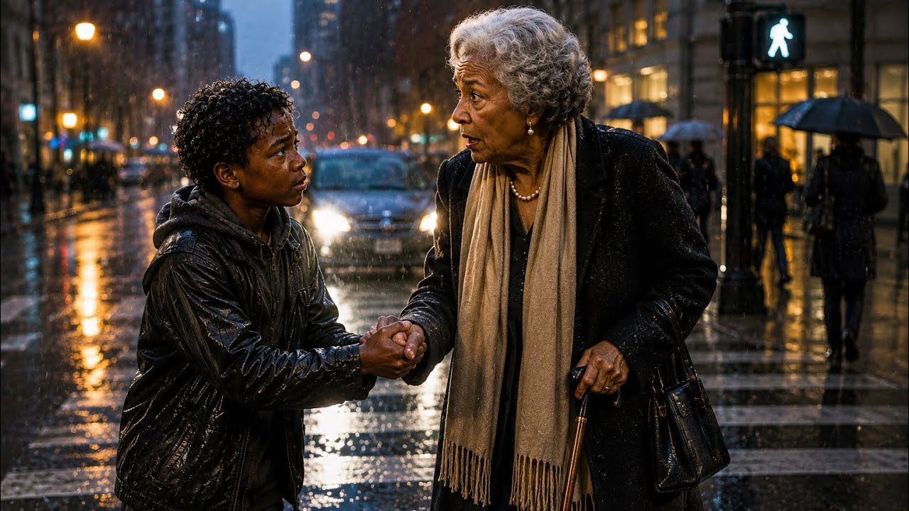 "Hold My Hand, Ma'am..." — Homeless Boy Helps Elderly Woman Unaware She's a Billionaire!
