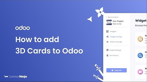How to add 3d Cards to Odoo