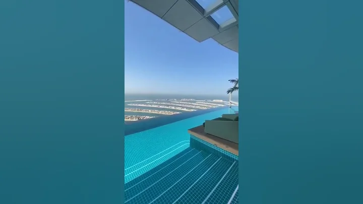 Aura sky pool in Dubai, highest 360° infinity pool in the world 🥰 #shorts
