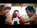 Manny Pacquiao training with his coach Freddie Roach, who is suffering from Parkinson&#39;s disease