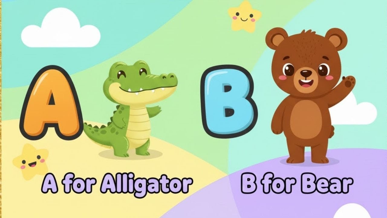 A for Alligator B for Bear | Fun A to Z Animal Alphabet Learning for ...