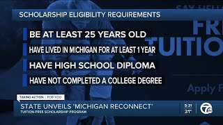 Michigan to give free community college tuition to eligible residents 25 and older