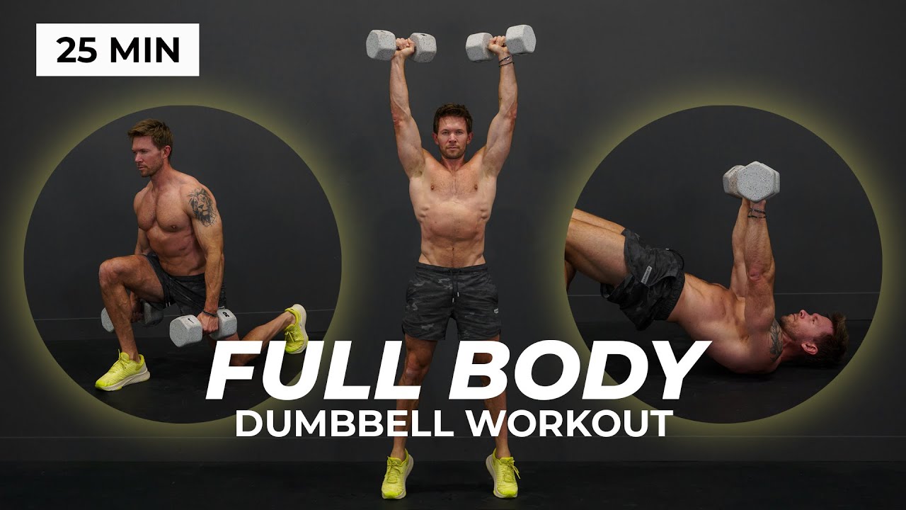 25-минутная тренировка с гантелями на все тело для занятых людей