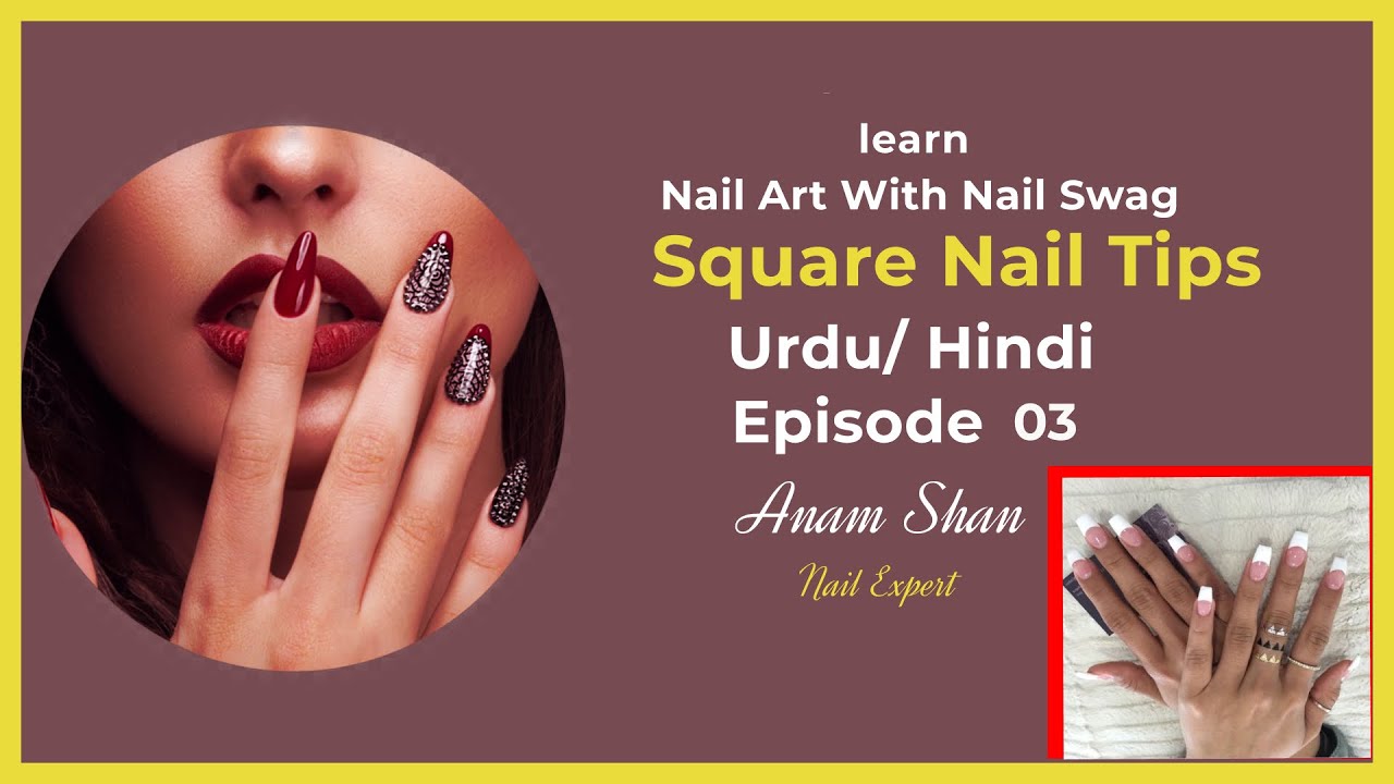 how to make square nail tip/ learn nail art urdu/hindi ||