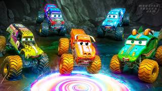 🚛 Monster Trucks Vortex Challenge! Grave Digger, El Toro Loco & Others Face the Hole of Doom!