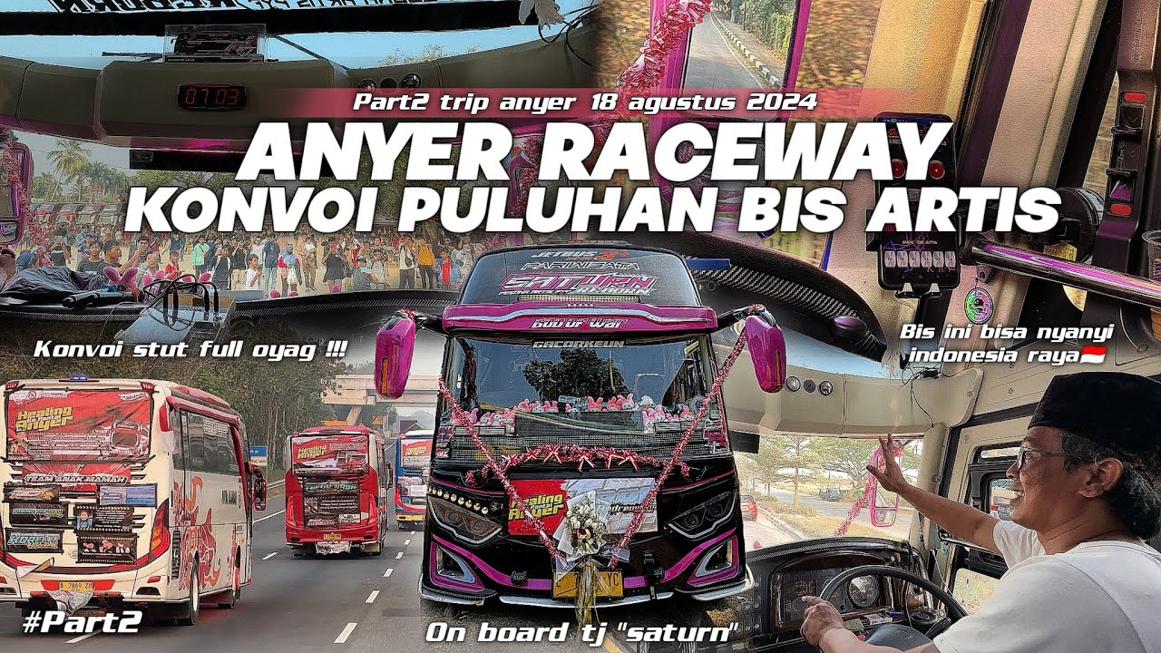 KONVOI PULUHAN BIS ARTIS RAMAIKAN TRIP ANYER || HANYA BIS INI YANG PUNYA NADA INDONESIA RAYA 🇮🇩