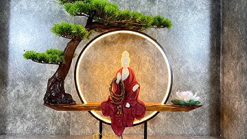 Thác Khói Trầm Hương Tiểu Cảnh Cao Cấp Quán Thế Âm Bồ Tát