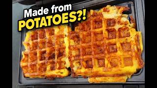Easy Crispy Potato Waffle Breakfast 🧇🥔 | Quick & Cheesy Recipe