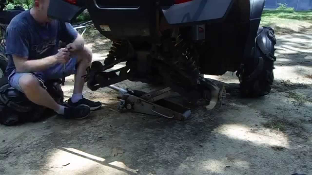 How To Remove Honda Rincon Rear Diff. Differential - YouTube