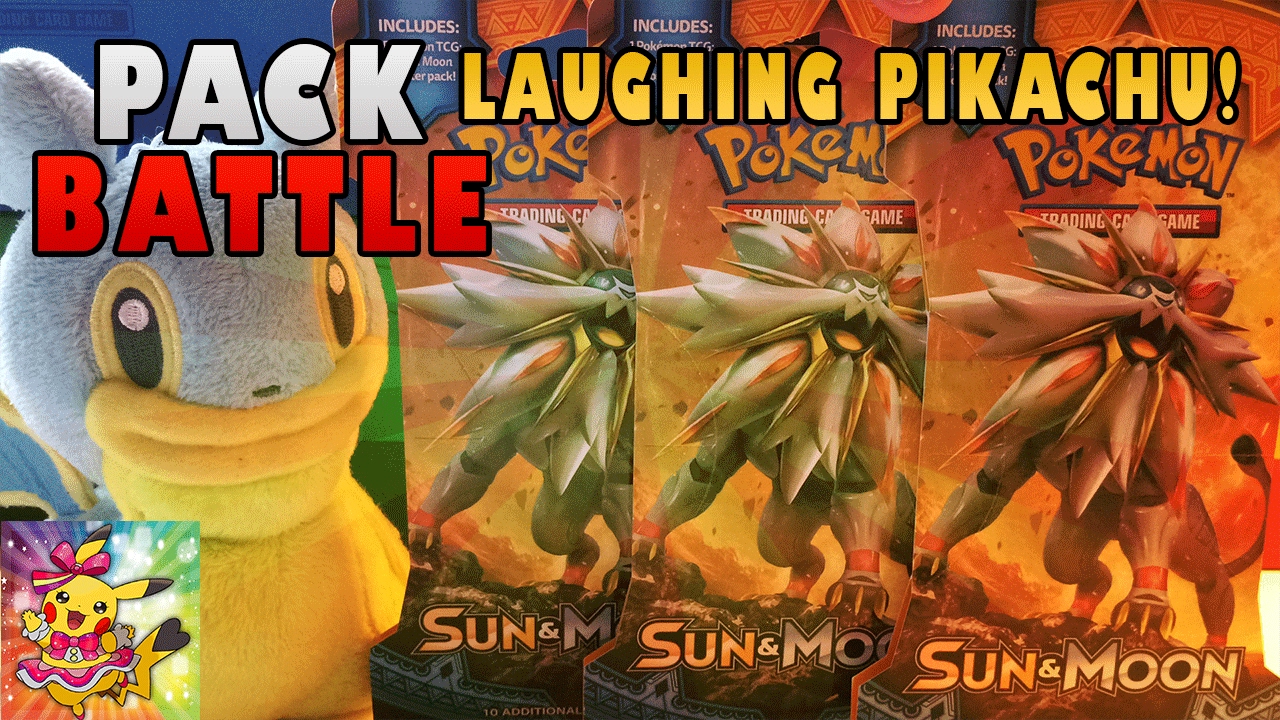 Pokemon Sun and Moon Pack Battle! SlimyShellos VS Laughing Pikachu!