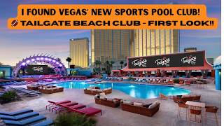 I Found Vegas’ NEW Sports Pool Club! Tailgate Beach Club - First Look!