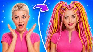 NEW AWESOME HAIRSTYLE! 💇‍♀️✨ GLAM vs DIY Makeover, Cute Mini Crafts & Hacks