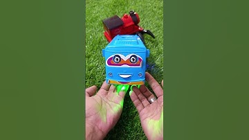 Unboxing and Testing Choo Choo Carles and Bus Tayo Telolet No Talking With Natural Water Sound