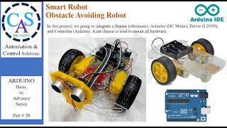 20 ARDUINO Smart Robot | Obstacles Avoiding Robot | obstacle avoiding car
