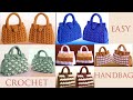 Bolsos a Crochet seis modelos en Puntos 3D en relieve