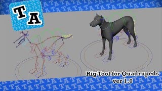 Q Rig tool for quadruped characters