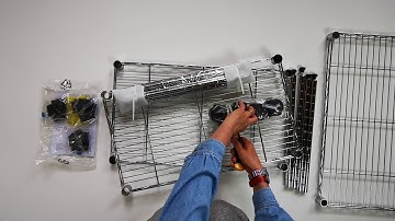 unboxing + assembly | amazon basics | chrome shelving