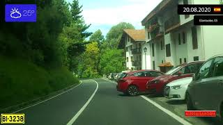 Driving through Bizkaia (Spain) from Gernika-Lumo to Elantxobe 20.08.2020 Timelapse x4