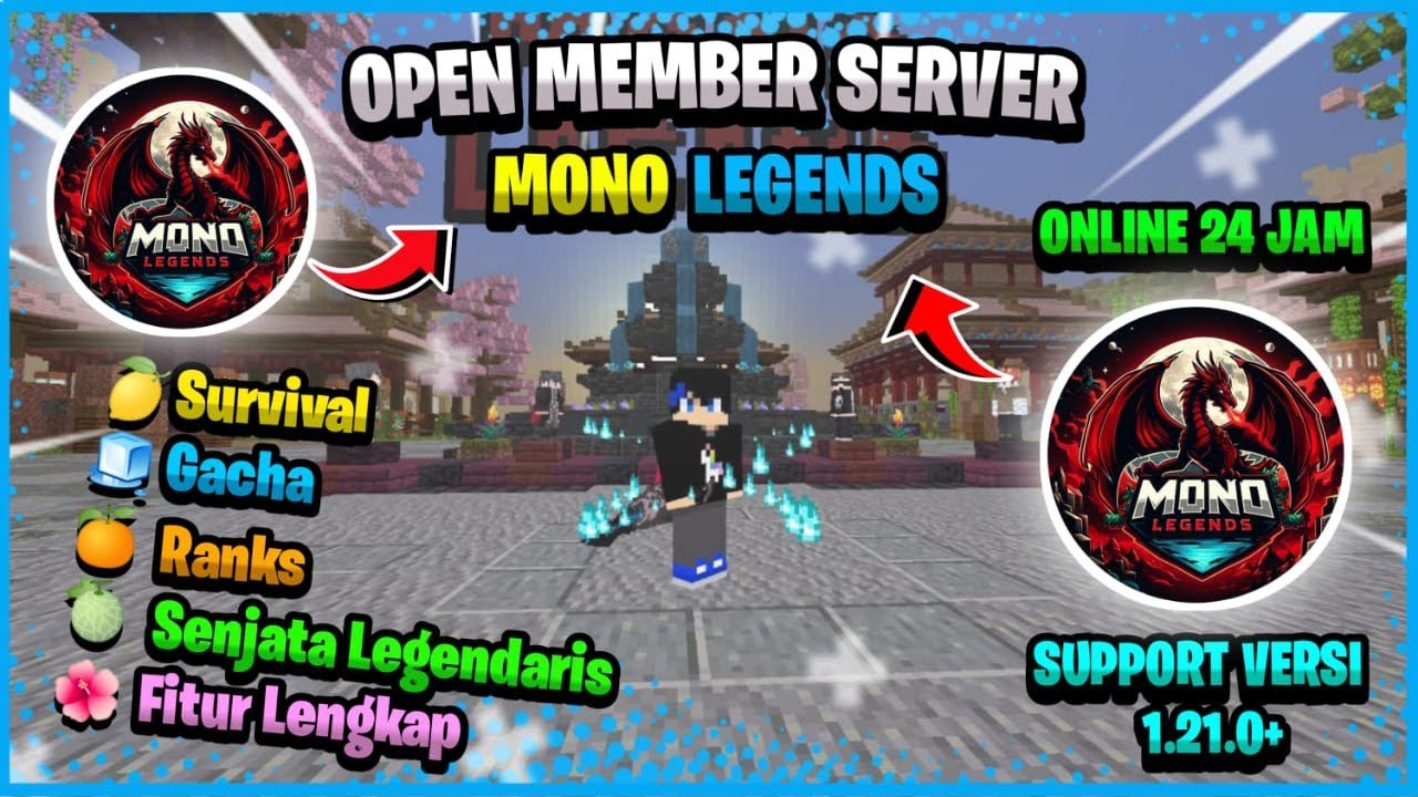 Java Mono SERVER MCPE VERSI 1.21.2 TERBARU !! MONO LEGENDS - SUPPORT JAVA BEDROCK ...