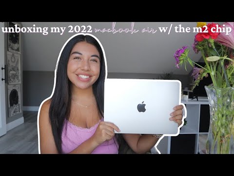 unboxing my 2022 macbook air with the m2 chip!!