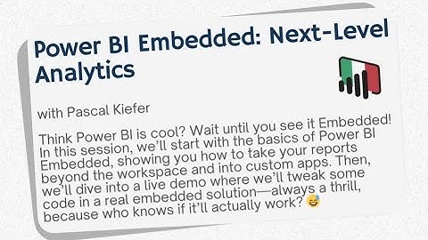 Power BI Embedded: Next-Level Analytics - with Pascal Kiefer