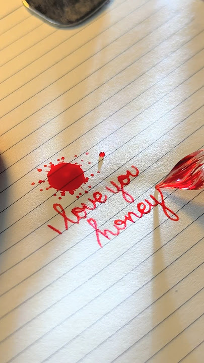 I love you honey. Day 14 #art #calligraphy #iloveyou #imissyou #satisfying