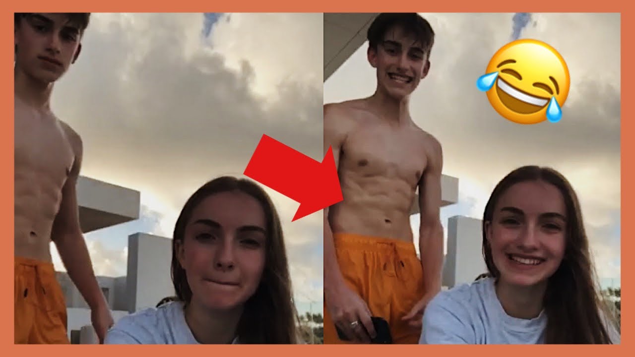 Johnny Orlando FLEXED his ABS on Lauren Orlando's Livestream part 1 - ...