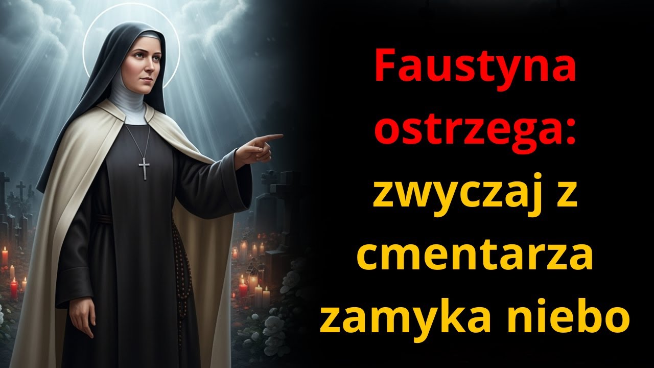 Św. Faustyna ostrzega: Ten „niewinny” zwyczaj na cmentarzu zamyka duszom bramy nieba.