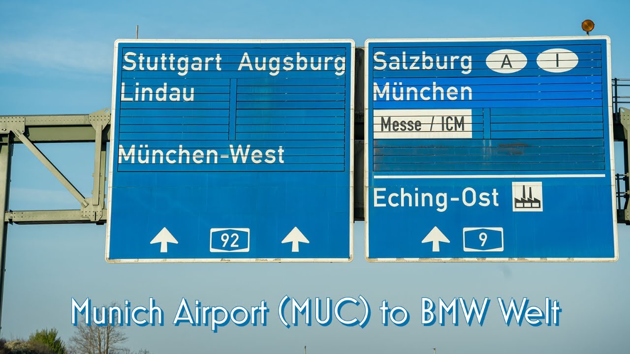 [4K Germany] Munich Airport (MUC) to BMW Welt